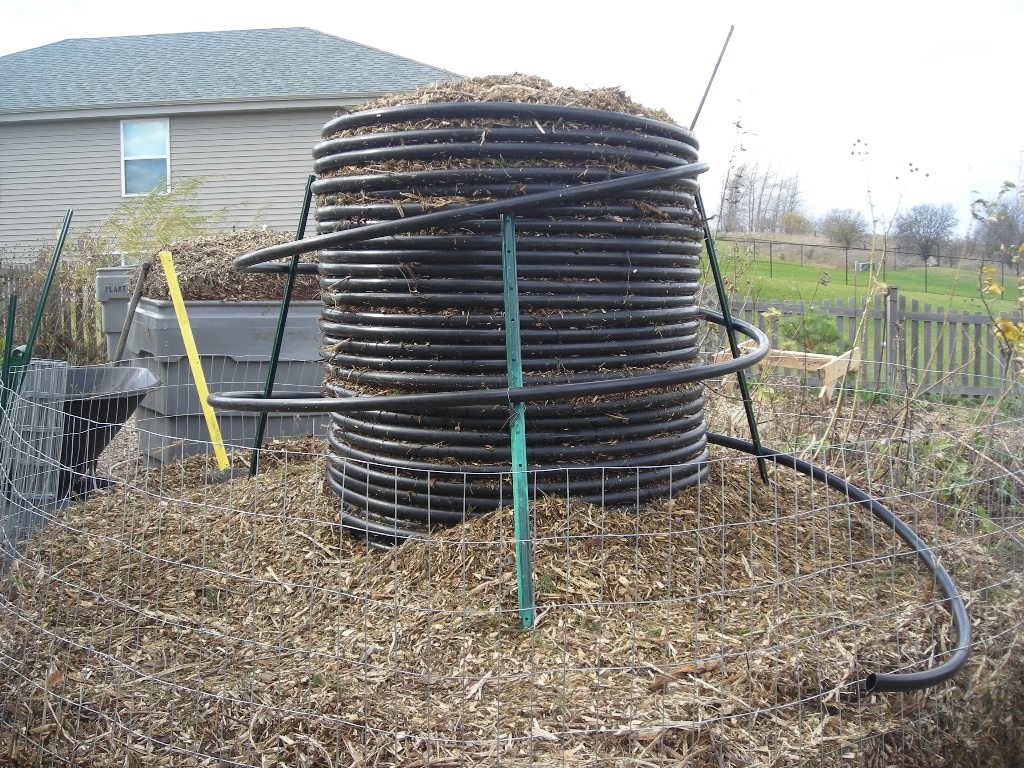 Wood Chip Compost Coil Heater